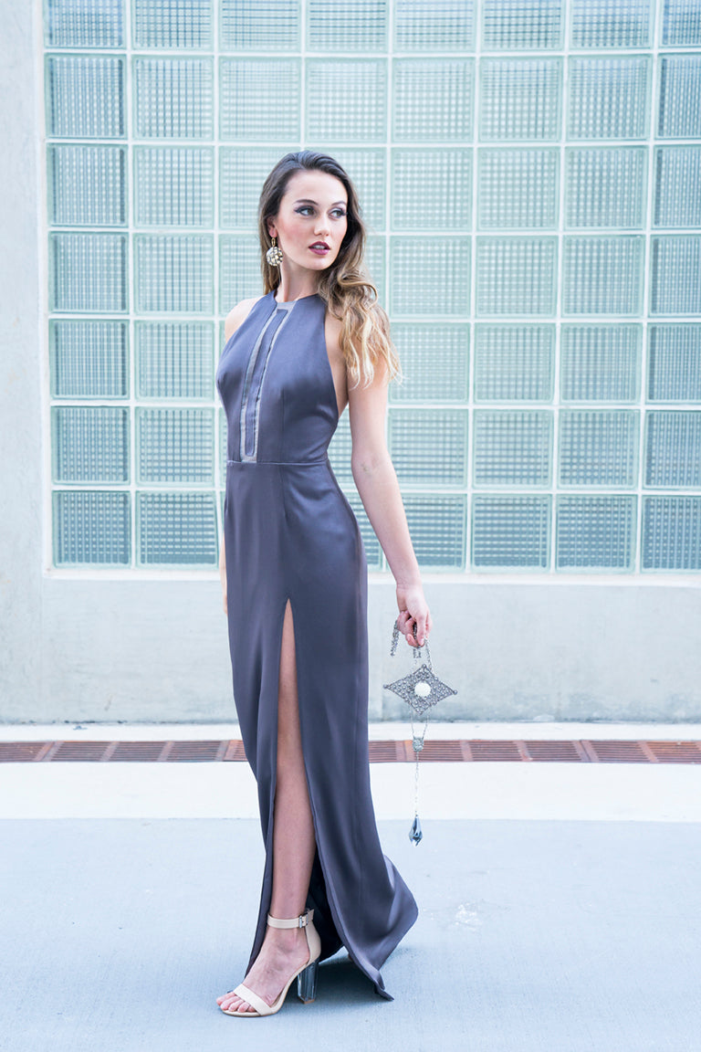 Minimalist Halter Gown - Custom Bridal Gowns, Wedding Dresses, Evening Wear Linda Asaf Design - Austin, TX Minimalist Halter Gown - Custom Bridal Gowns, Wedding Dresses, Evening Wear Linda Asaf Design - Austin, TX